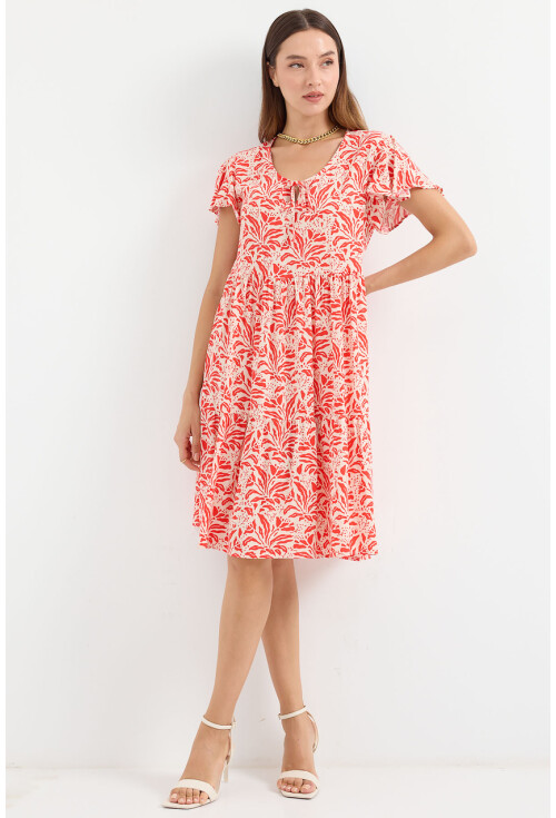 2352 V-Neck Short Dress