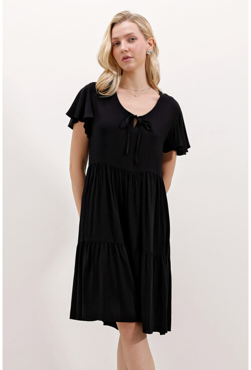 2352 V-Neck Short Dress