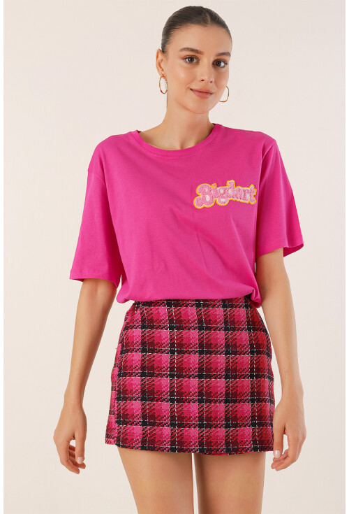 4312 Embroidered Oversized T-Shirt