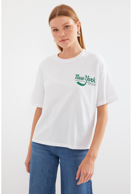 4318 Printed Basic T-Shirt