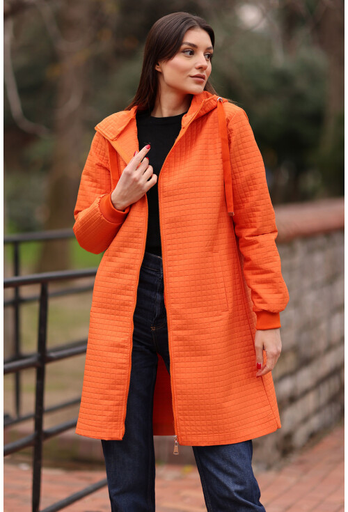 5138 Kapitone Uzun Şişme Mont