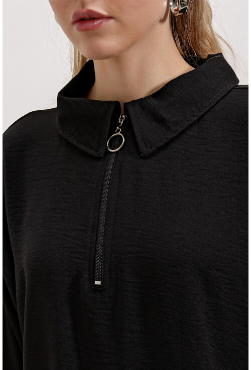 5917 Zippered Oversized Tunic