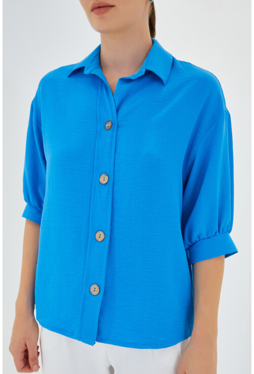 Short Sleeve Oversized Linen Shirt 20240
