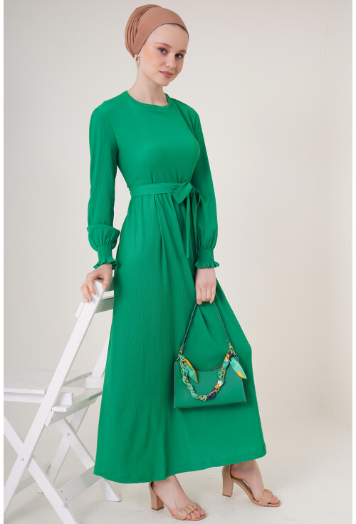1525 Örme Tesettür Elbise
