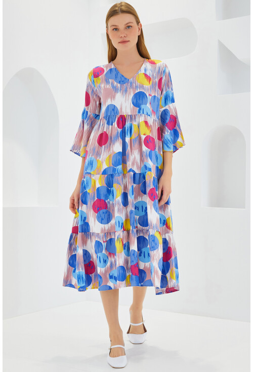 1959 Patterned Viscose Dress