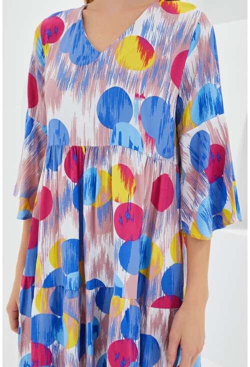 1959 Patterned Viscose Dress