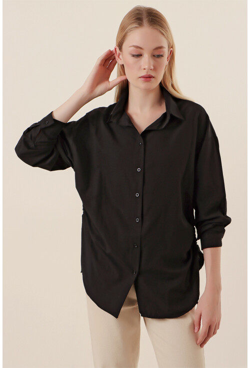 20132 Oversized Shirt With Drawstring