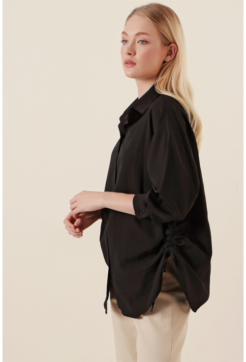 20132 Oversized Shirt With Drawstring