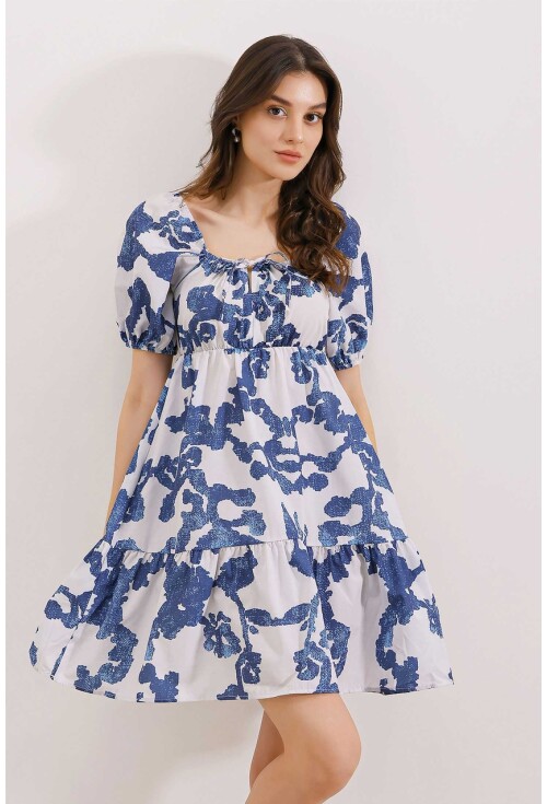 2351 Kloş Poplin Elbise