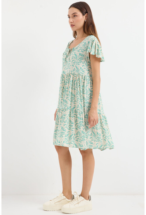 2352 V-Neck Short Dress