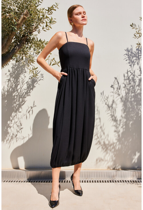 2492 Strappy Knit Pinafore Dress