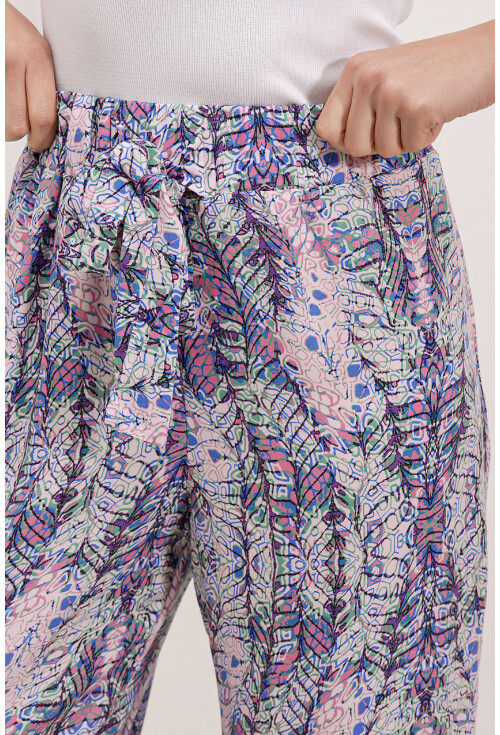 6523 Desenli Bol Paça Pantolon