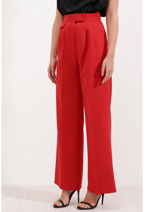 6645 High-Waist Velcro Palazzo Pants