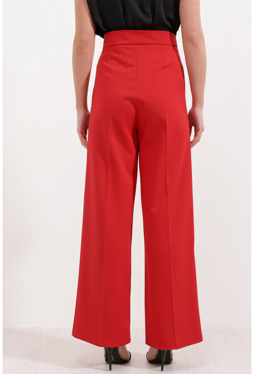 6645 High-Waist Velcro Palazzo Pants