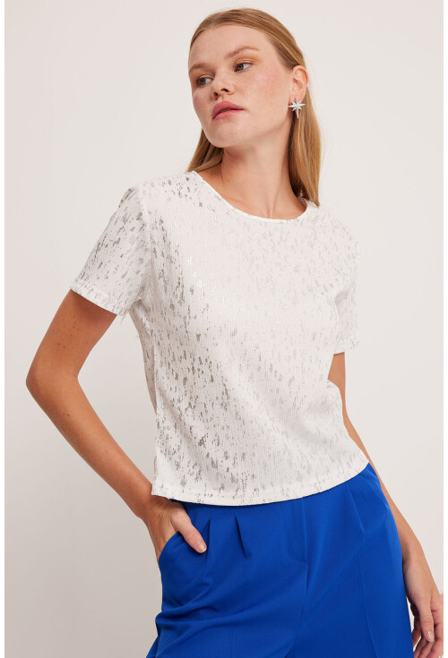909 Womens Foil Basic T-Shirt