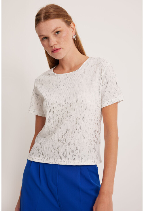 909 Womens Foil Basic T-Shirt