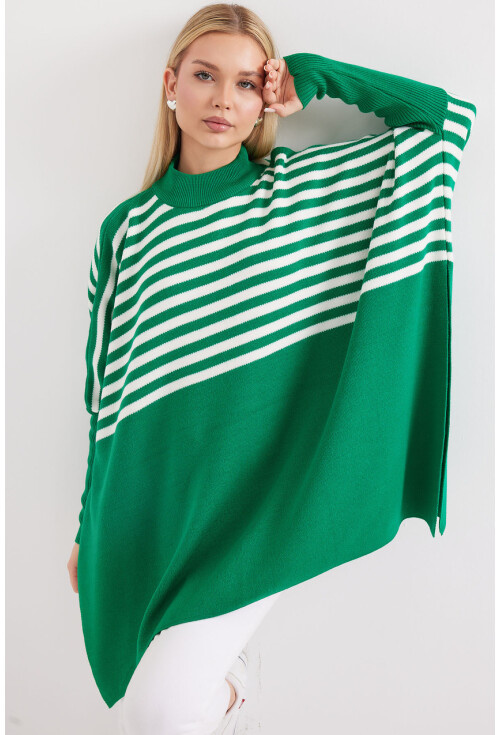 15783 Split Poncho Sweater