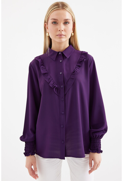 20223 Long Sleeve Shirt With Ruffles