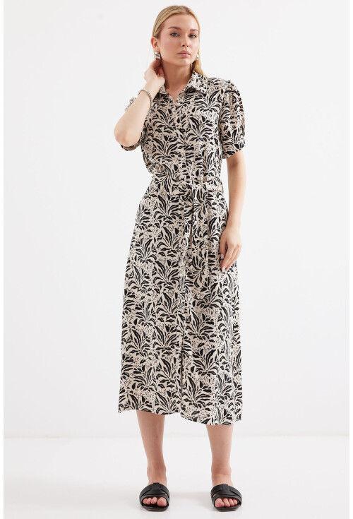 2213 Short Sleeve Viscose Dress