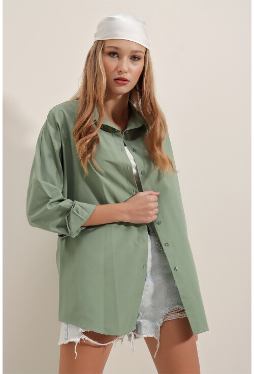 3900 Oversized Long Basic Shirt