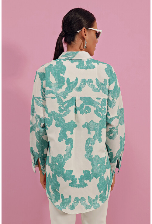 3900 Oversized Long Basic Shirt