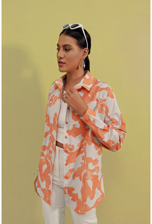 3900 Oversize Uzun Basic Gömlek