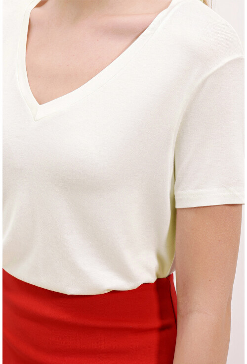 4315 V Yaka Oversize Tişört