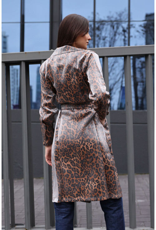 5853 Wrap Collar Trench Coat