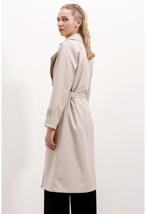 5918 Wrap Collar Trench Coat