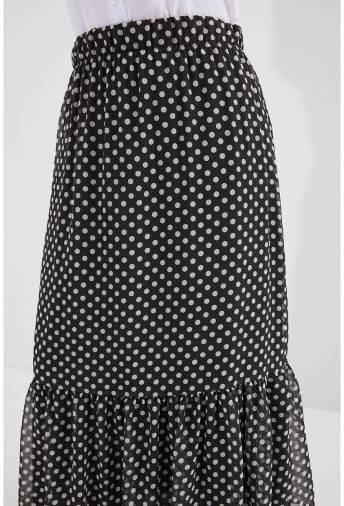 8010 Patterned Chiffon Skirt