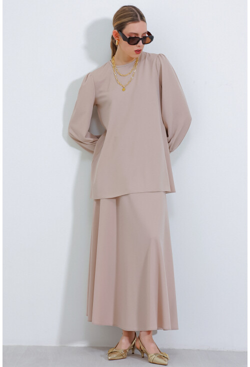 8014 Top And Skirt Set