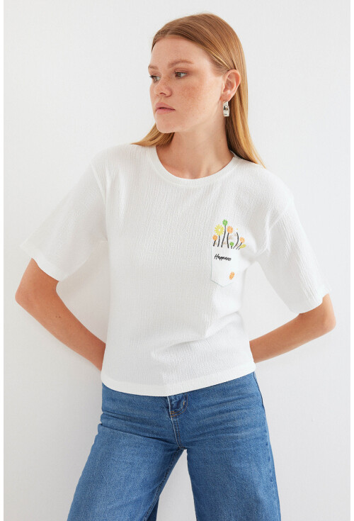 912 Printed Basic Knit T-Shirt