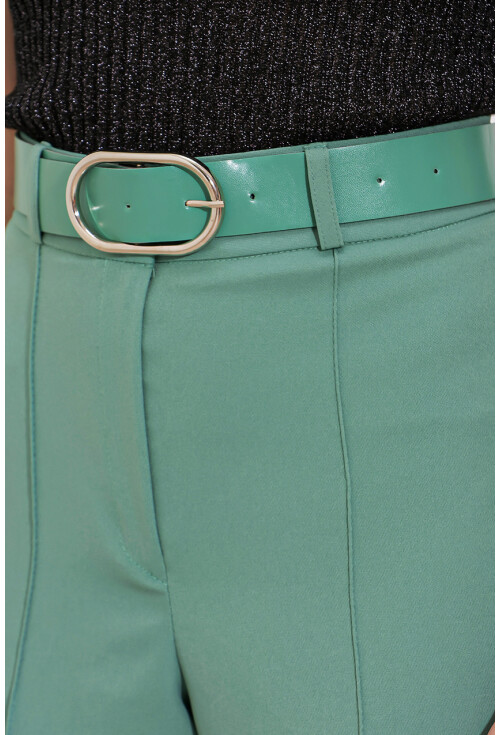 Womens High-Waist Fabric Pants 6584