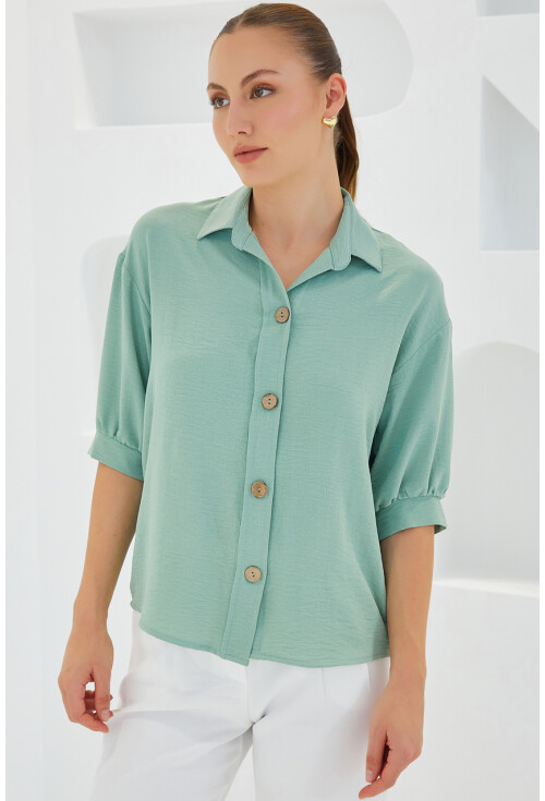 Short Sleeve Oversized Linen Shirt 20240