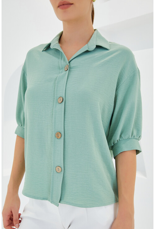 Short Sleeve Oversized Linen Shirt 20240