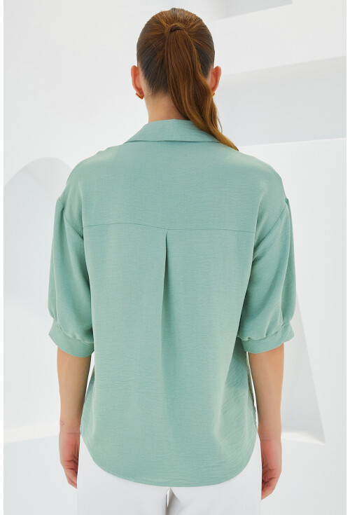 Short Sleeve Oversized Linen Shirt 20240