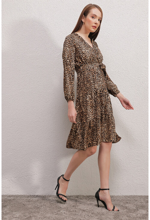 2320 Wrap Collar Dress