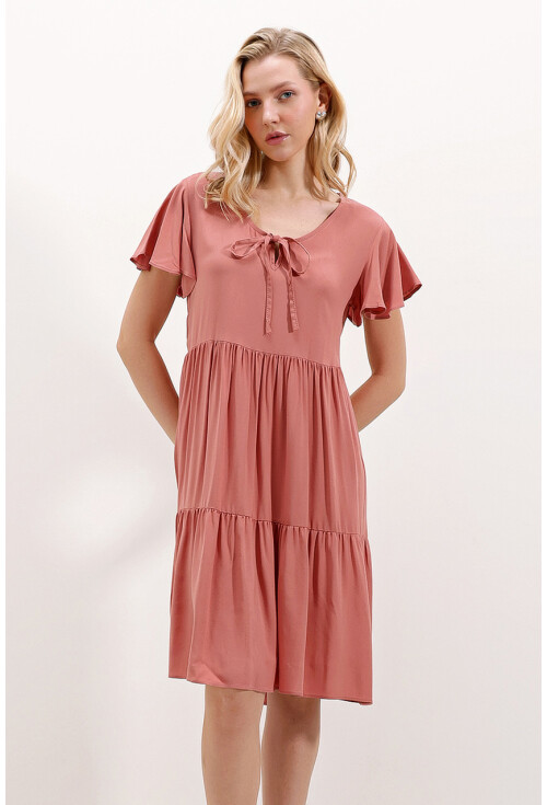 2352 V-Neck Short Dress