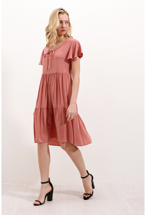 2352 V-Neck Short Dress