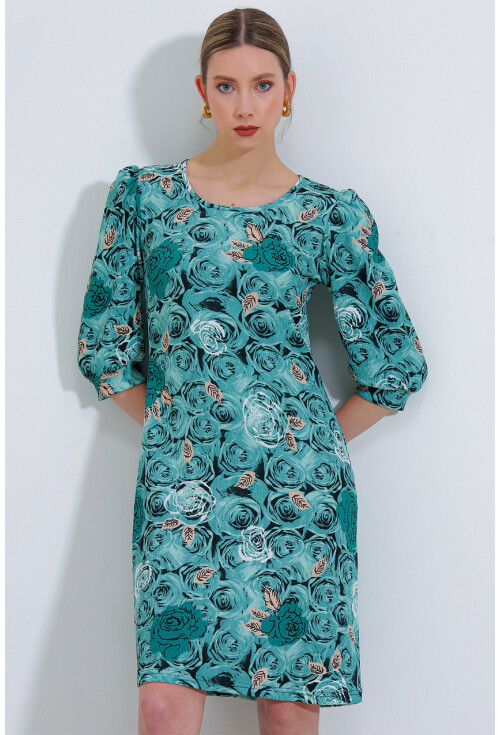 2477 Patterned Knit Dress