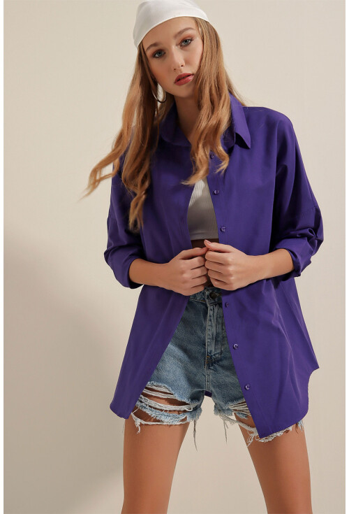 3900 Oversized Long Basic Shirt