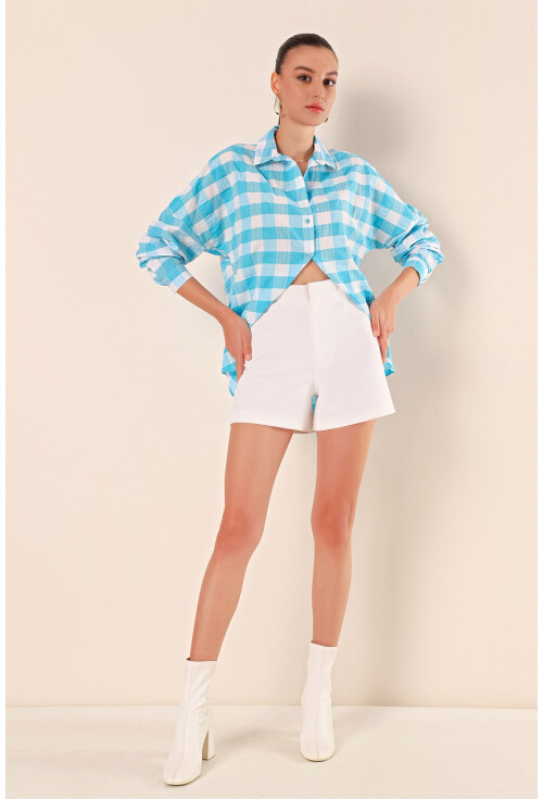 3900 Oversized Long Basic Shirt
