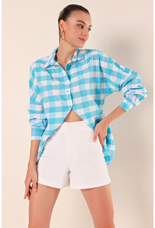 3900 Oversized Long Basic Shirt