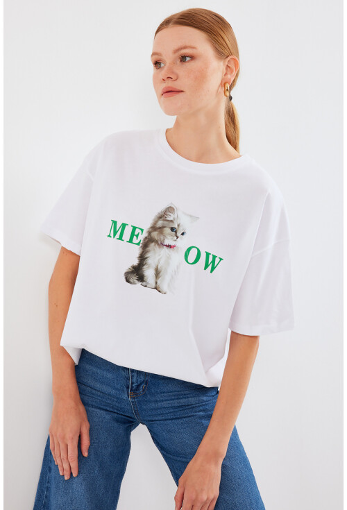 4319 Printed Oversized T-Shirt