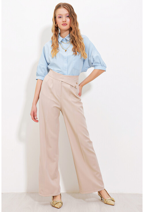 6646 High-Waist Palazzo Pants