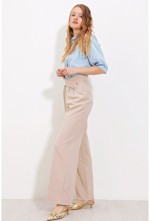 6646 High-Waist Palazzo Pants