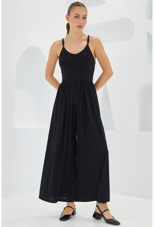 7029 Wide Leg Strappy Jumpsuit