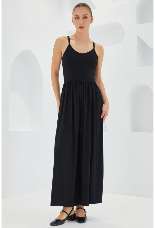 7029 Wide Leg Strappy Jumpsuit