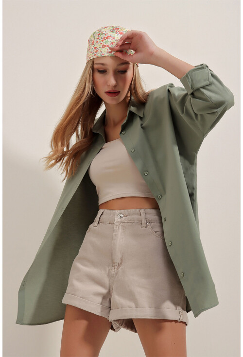 3900 Oversized Long Basic Shirt