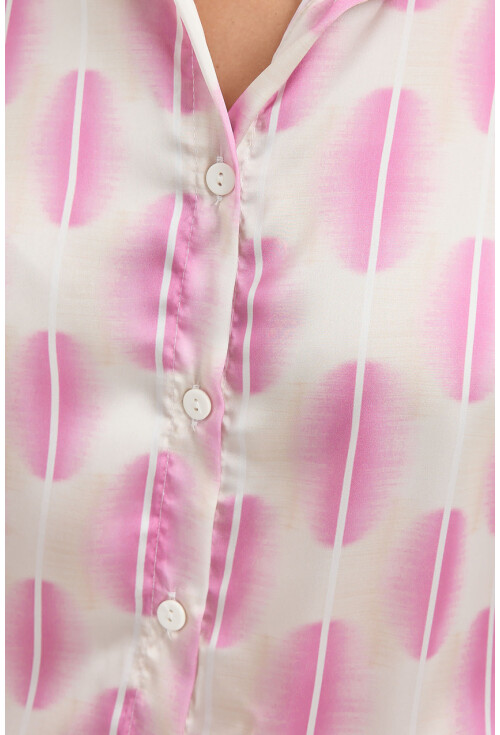 3964 Light Draped Satin Shirt